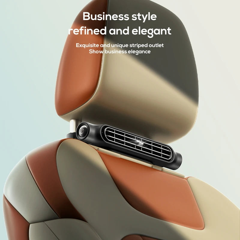 Car Headrest Cooling Air Fan 3 Speeds Adjustable Car Interior Rear Headrest Fan Cooler Air Cooling Fan Summer Car Accessories