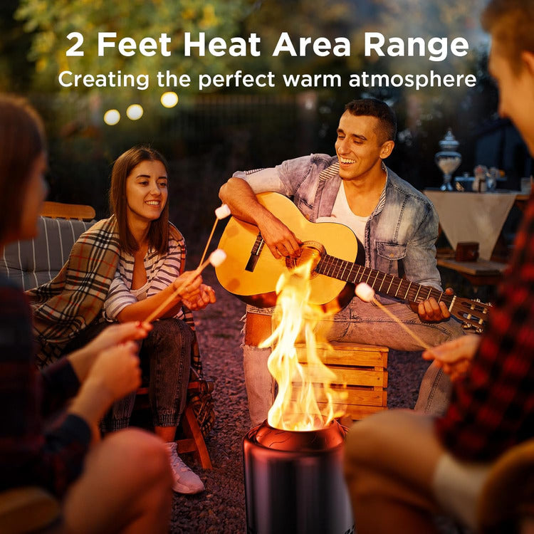 Stove Tabletop Fire Pit with Stand 7.9 X 6.1 In, Smokeless Firepit Camping Outdoor Table Top Firepit for Urban & Suburbs with Portable Travel Bag, Fueled by Pellets or Wood, Stainless Steel