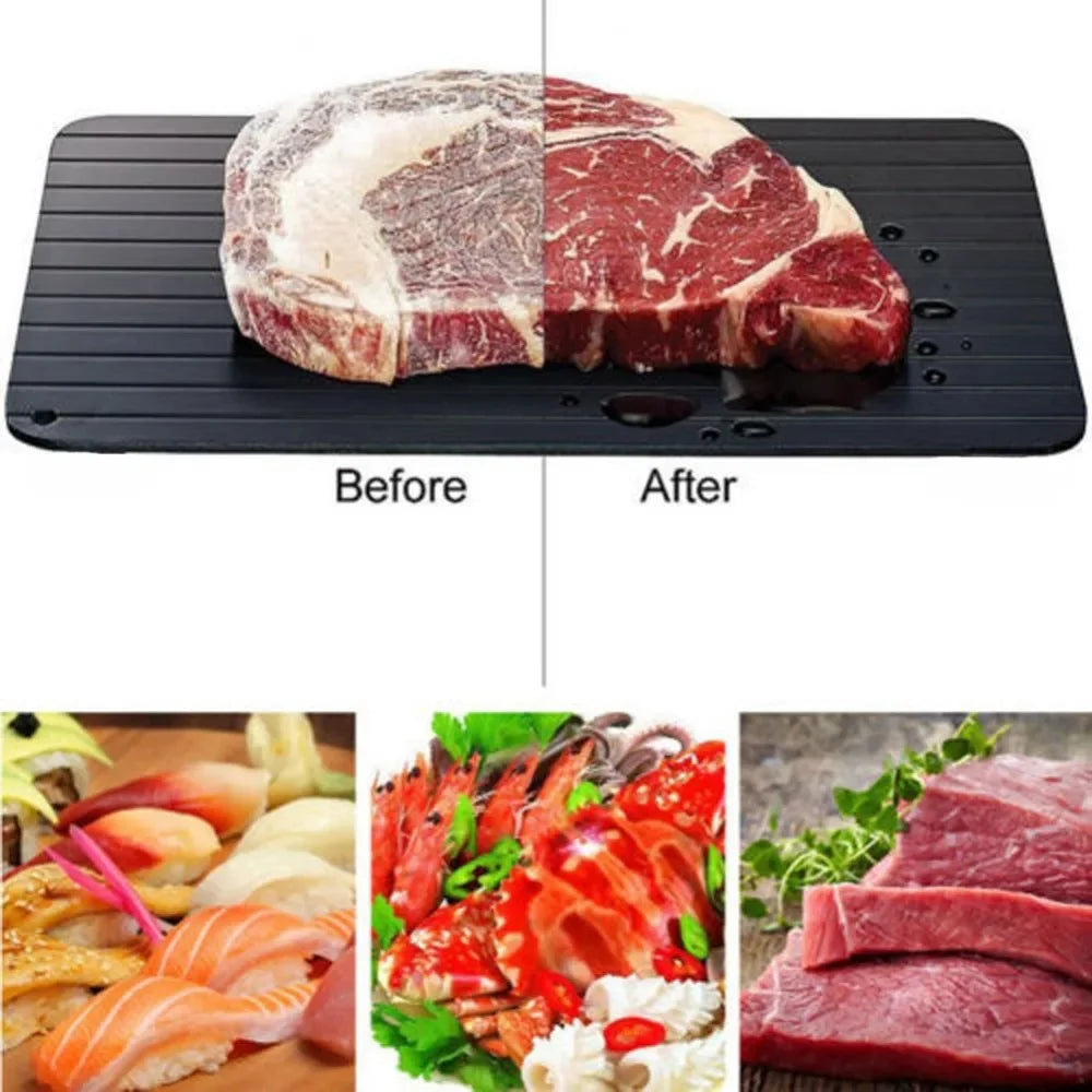 Revolutionary Aluminum Alloy Rapid Defrosting Tray - Thaw Your Food in Minutes!