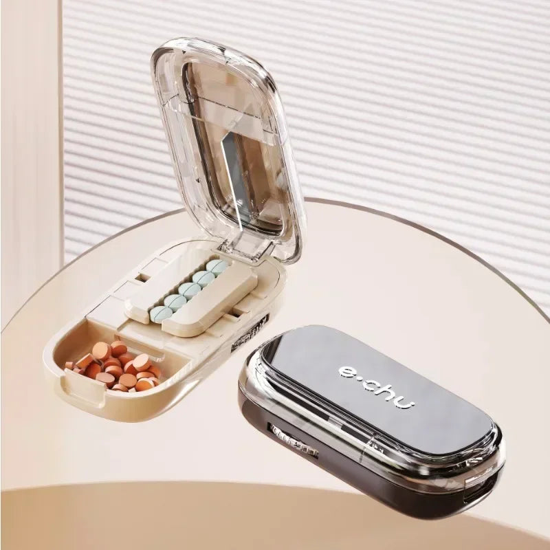 New Quartering Pill Cutter Storage Box Portable Drug Tablet Medicine Dustproof Divider Organizer Crusher Pill Cutter