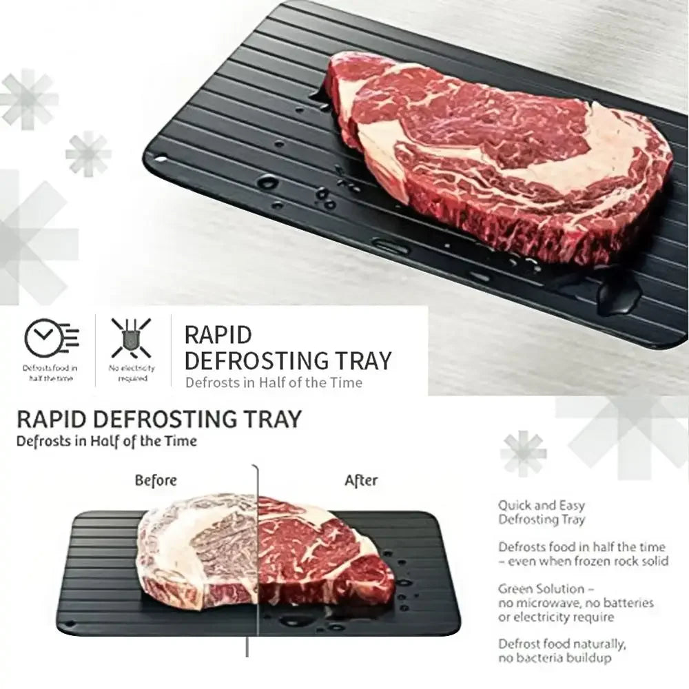 Revolutionary Aluminum Alloy Rapid Defrosting Tray - Thaw Your Food in Minutes!