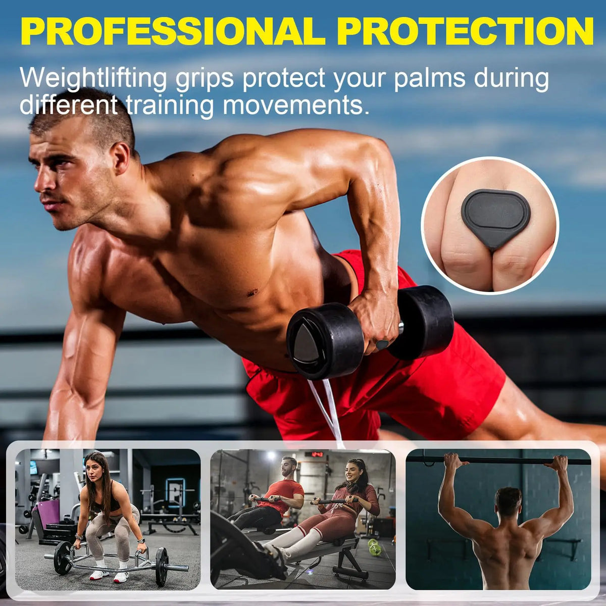 Enhance Your Workout with Premium Gym Gloves - Ultimate Grip Strengthener for Weightlifting and Cross-Training