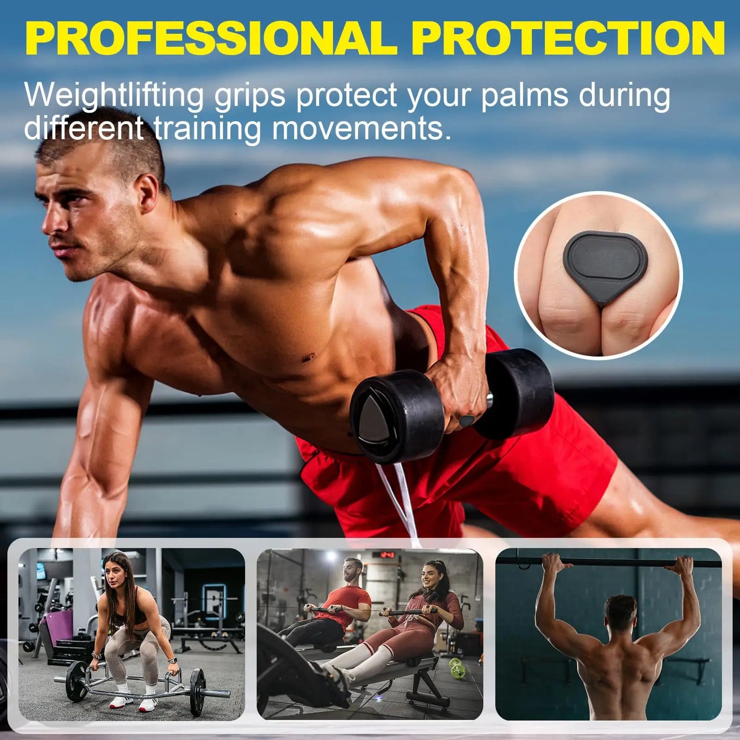 Enhance Your Workout with Premium Gym Gloves - Ultimate Grip Strengthener for Weightlifting and Cross-Training